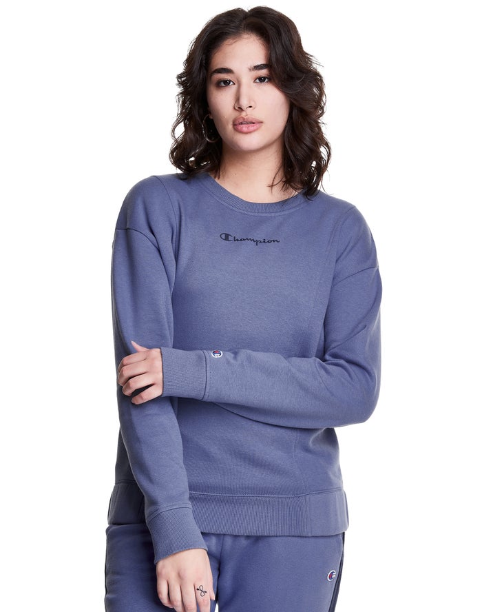 Champion Fleece Crew Sweatshirt Dames - Blauw - Belgie 2740BHQVN